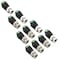 XBW 10 Pack Coax BNC Male Connectors, Coaxial Cat5 Cat6 to BNC Video Balun Connectors Screw Terminal Solderless Socket Adapters for CCTV Surveillance Camera, DVR, TV, Video