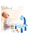Generic Detrend Child Learning Desk With Smart Projector, Kids Educational Painting Table Light Music Children Projection Drawing Playset Table, Birthday Gift For Boys Girls (A, Blue, One Size)