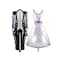 HK WEDING DRSS FOIL BALLONS SET 2PC