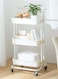 Almufarrej 3-Tier Storage Rack White 43x36x87cm