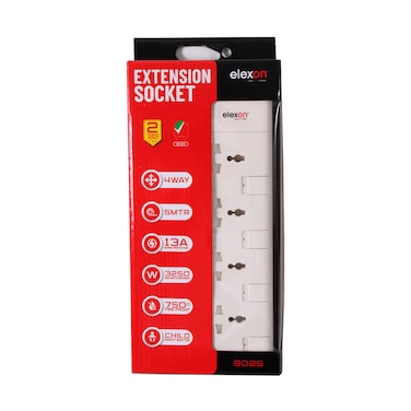 إليكسون مقبص توصيل 4 منافذ مع سلك 5 متر 