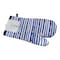 Oven Mitten Navy Stripes Print 17X3 
