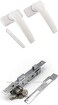 Abbasali Aluminium Door Handle White With 20Mm Lock Body
