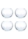 Generic 4-Piece Transparent Round Vase Set Clear 8 X 10cm