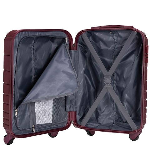 Single Hardside Spinner ABS Trolley Luggage With Number Lock 20 Inches