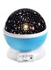 Generic Star And Moon Rotating Projector Night Lamp Blue/Black/White 13X13X14.5Centimeter
