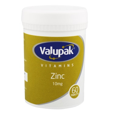 Valupak Zinc Tablets 10mg 60 Pieces