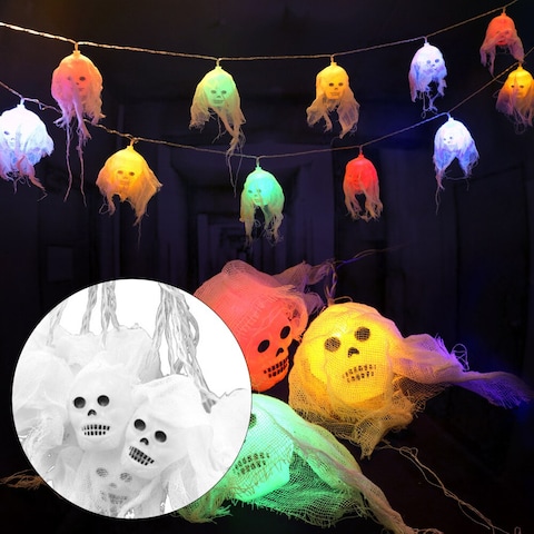 Halloween Ghost Skull LED String Lights Multi-Colour 165cm