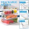 Jinou Fridge Organizers And Storage - Made With Premium Quality Acrylic Glass - Fridge Organizer For Fruits, Vegetables, Drinks, Eggs And Other Food (7pcs)