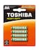 بطارية عالية التحمل من توشيبا بحجم AAA