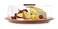 BILLI WOODEN CHEESE DOME WITH ACRYLIC COVER ACA-913CE