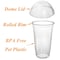 Lavish 12 Oz Disposable Crystal Clear PET Plastic Cups With Dome Lids [100 Sets] For Picnic, Travel, And Events