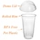 Lavish 12 Oz Disposable Crystal Clear PET Plastic Cups With Dome Lids [100 Sets] For Picnic, Travel, And Events