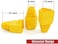 Soft Plastic Ethernet RJ45 Cable Connector Boots Cover Strain Relief Boots CAT5 CAT5E CAT6 CAT6E Yellow (100 PCS)