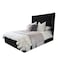 In House Burgas Velvet Bed Frame - Queen - 200x150 cm - Black