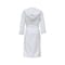 Fabienne Unisex Turkish Terry Cotton Hooded Bathrobe White Long Sleeve with Pockets
