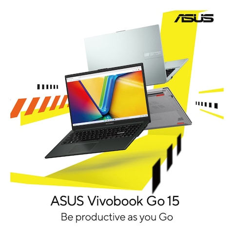 Asus Vivobook Go 15 Laptop With 15.6-Inch Display Core i3 Processor 8GB RAM 256GB SSD Intel UHD Graphic Card E1504 Cool Silver