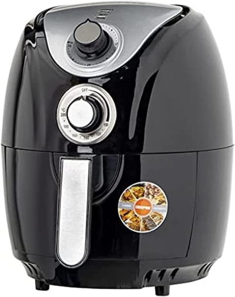 Geepas Gaf37521, 1300W Air Fryer With Rapid Air Circulation System, 2.5L Capacity, Black