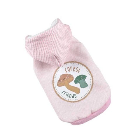 Hong Pet Yarn-Dyed Shiitake Mushroom Sweatshirt - Pink L