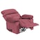 In House Velvet Rocking Recliner Chair - Dark Pink - NZ60
