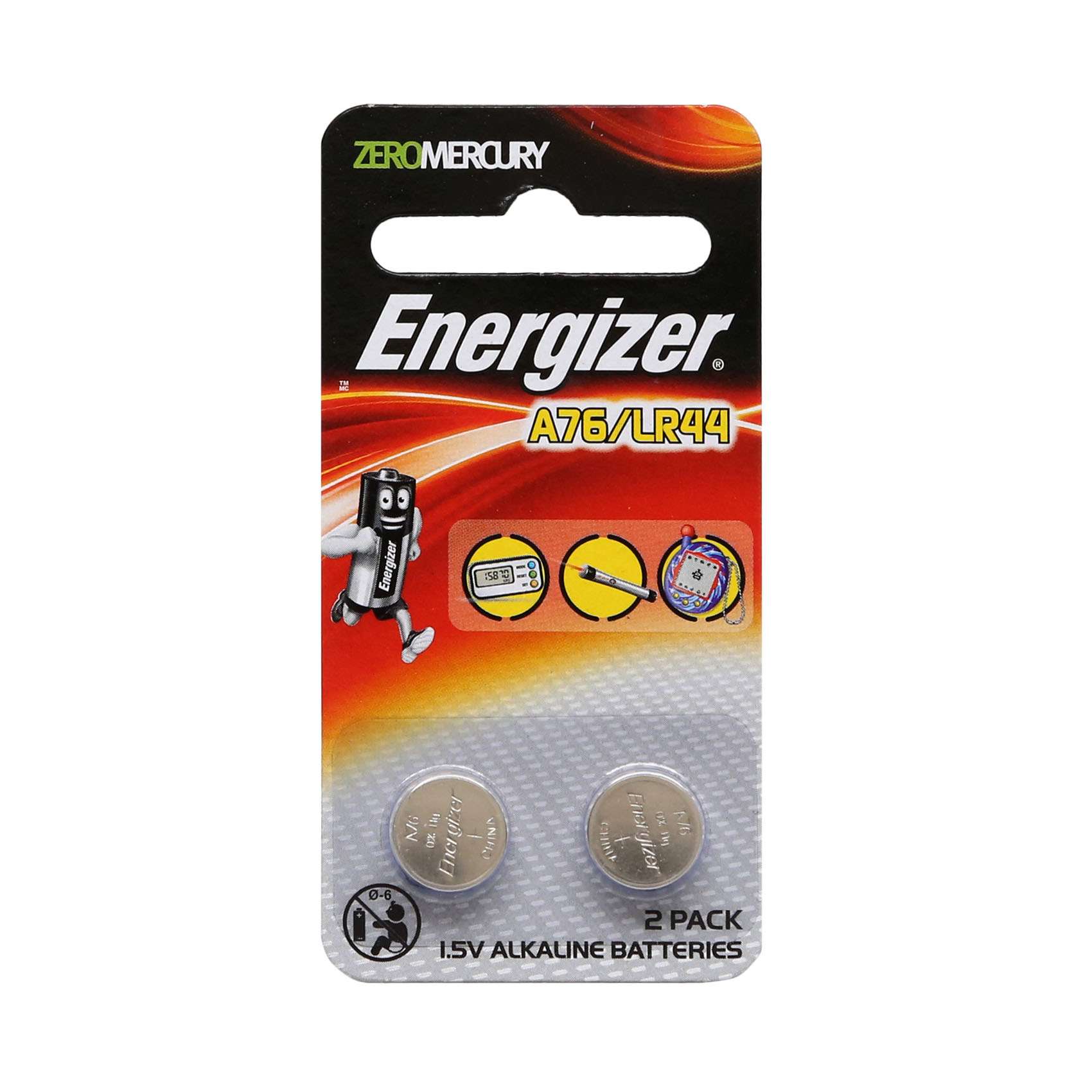 Energizer Zero Mercury Battery A76 1.5V×2pcs