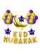 Generic Decorative Eid Mubarak Moon Star Aluminum Balloon