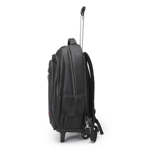 Senator Rolling Trolley Backpack Unisex Carryon Luggage 21 Inch Laptop Travel Suitcase Business Bag College Student KH8044 Black
