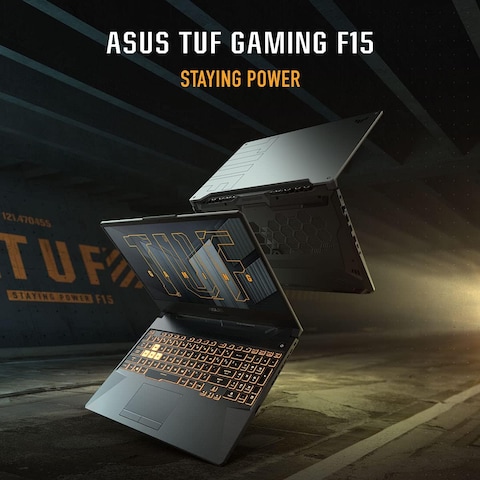 Asus TUF Gaming F15 FX506HC-HN111W Intel Core I5-11400H 8GB 512GB PCIE G3 SSD, NV RTX3050, Win11 Home, 15.6 Inch FHD 1920X1080 16:9 144Hz, Black, RGB-Backlit-Eng-Arb-KB.