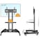 Mobile TV Cart TV Stand with Lockable Wheels for 32 to 70" Inch Plasma LCD LED Flat or Curved Screen TVs up to 100lbs - Height Adjustable (32-70 inch)