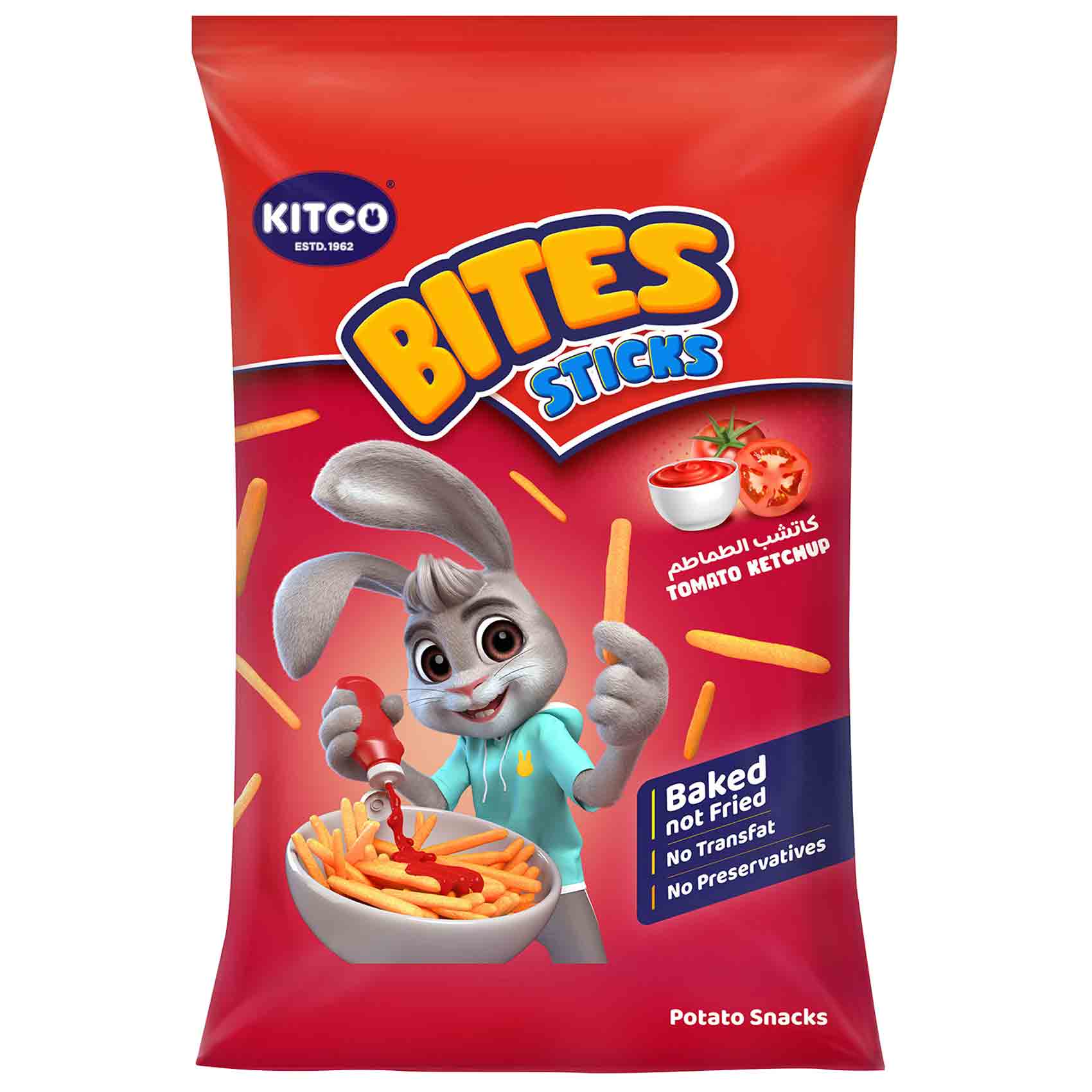 Kitco Bites Sticks Tomato Ketcup Flavor 90 Gram