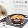 LIFE SMILE Cooking Pot   Aluminum Soup Pot With Glass Lid   100% PFOA Free, Fixed Handle   Multi Layer Non-Stick Granite Coating   oven safe &amp; Scratch Resistant (28CM (6.9 Liters), Red)