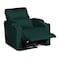In House Velvet Rocking &amp; Rotating Cinematic Recliner Chair With Cups Holder - Dark Green - AB08