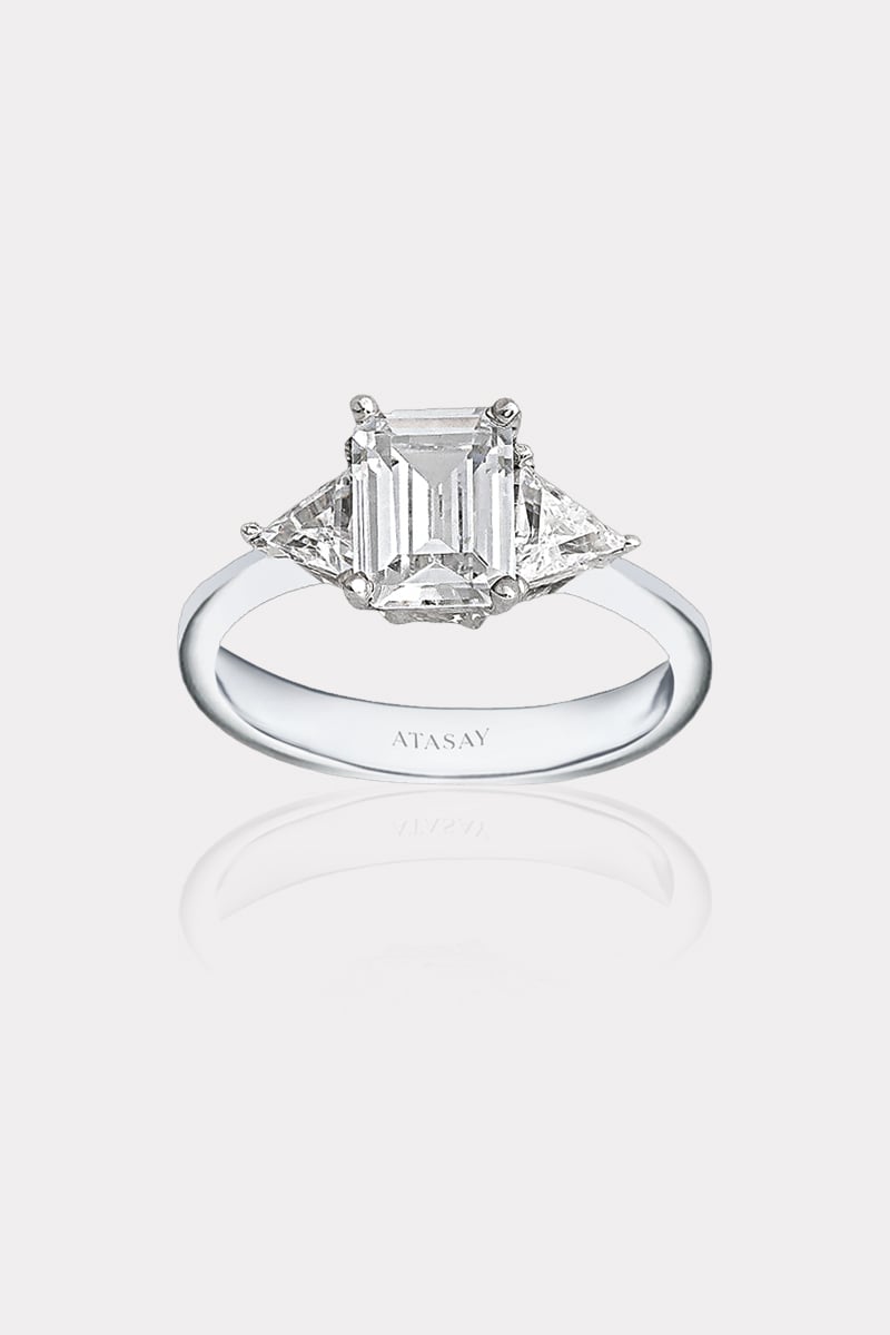 Buy Atasay - Gold Swarovski Ring 4 - Model: ASG07TY00231 Online ...