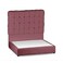 In House Al Shahba Velvet Bed Frame - King - 200x180 cm - Dark Pink