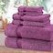 Comfy 550 GSM Set of 6 100% Cotton Towel Set - Purple