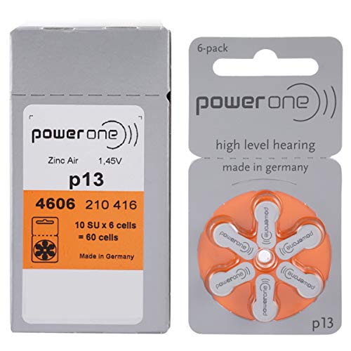 Powerone Hearing Aid Battery Size 13 - Pack of 60 Batteries