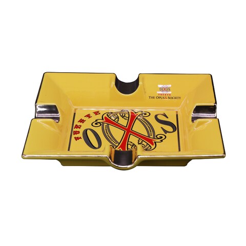 Fuente The OpusX Society Cigar Ashtray - Cenicero de Porcelana Ashtray With 4 Cigar Holders