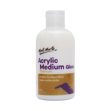 Mont Marte Acrylic Medium Gloss 135ml White