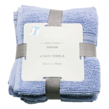 4 Face Towelsmid Sky Blue30X30 C