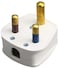 Electronic Accessories Three Pin Cylinder 15A Power Plug, UK Plug cp
