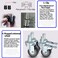 120*45*160cm Heavy Duty Trolley, Heavy Duty Hand Truck Cart, Utility Transport Cart, Utility Cart with Adjustable Shelf, Steel Service Cart with Wheels, Heavy Trolley for Warehouse/Indoor/Outdoor
