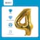 Markq 40 inch Number Balloons, Large Gold Foil Helium Balloons for Anniversary Wedding Birthday Party Decoration Supplies (Number 4)