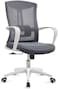 LANNY Mesh Chair Computer Desk Fabric Adjustable Ergonomic Swivel Lift Office Chair,Mordern Arms Chair,Swivel Computer Home Task Chairs, Suitable for Meeting and Reception,Study Chair (GREY)