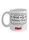 muGGyz Moon Space Mission Printed Ceramic Coffee Mug White/Grey