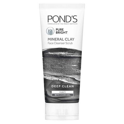 Pond&#39;s Pure Bright Mineral Clay Face Cleanser Scrub 90g