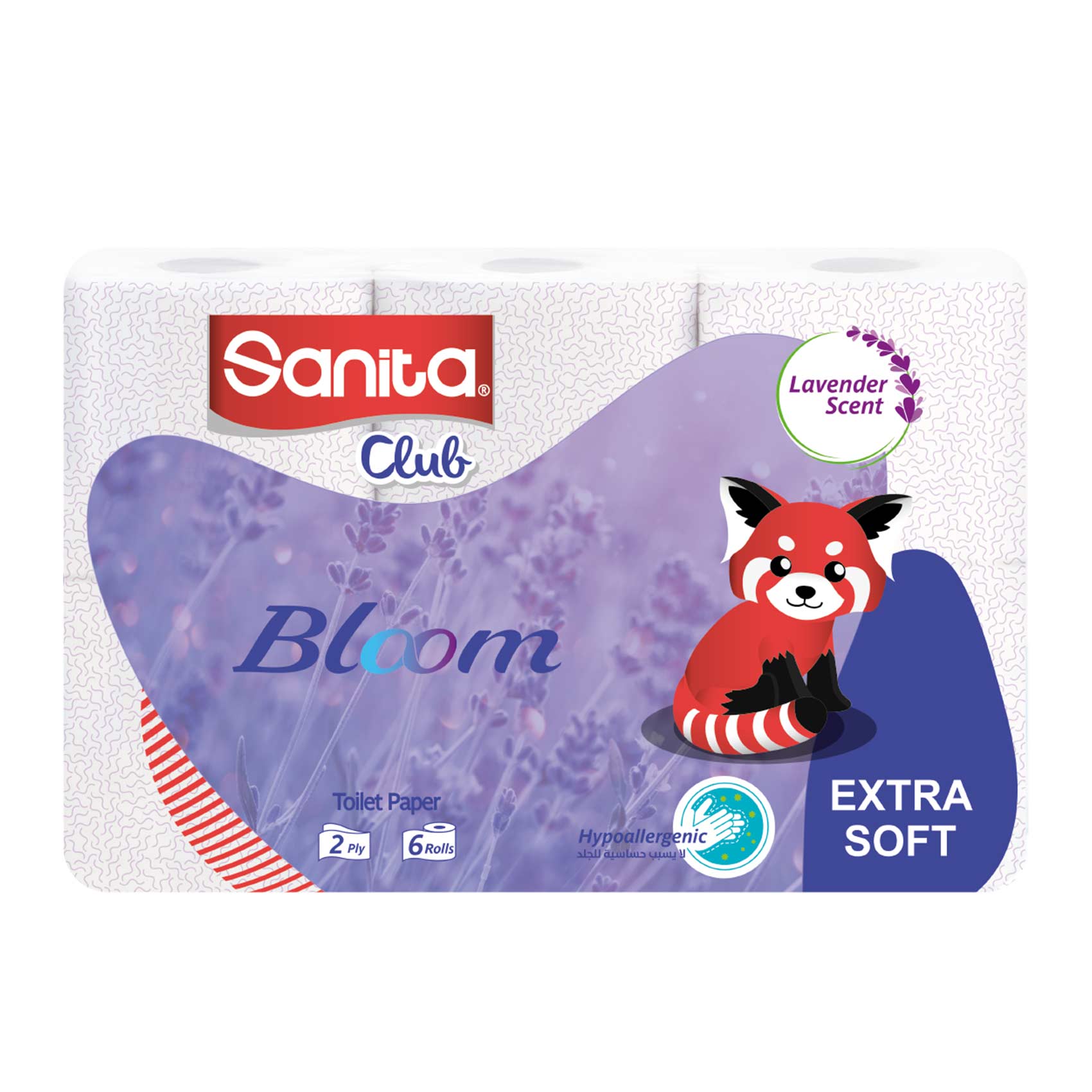 Sanita Club Toilet Rolls with Lavender Scent - 6 Rolls