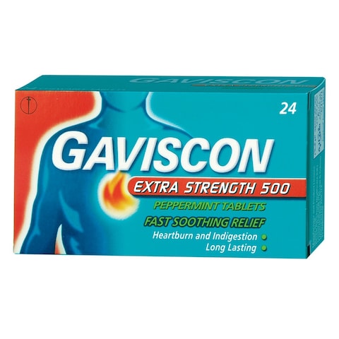 Gaviscon Tablets Peppermint 24 Per Pack
