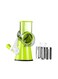 Generic Fruit Manual Vegetable Cutter Multifunctional Round Mandoline Slicer Green/Silver/White 26X12.7X24cm
