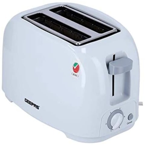 Geepas Bread Toaster, White, Gbt36515