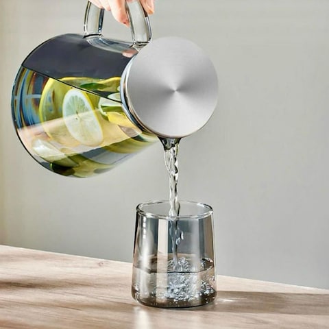 GREY WATER PITCHER 1850 ml WITH 4 GLASSES